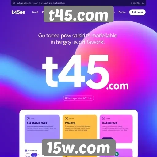 Exploração da interface do usuário do t45.com